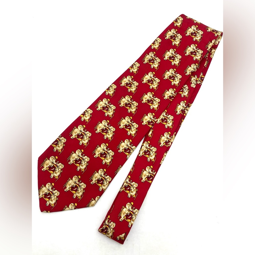 Brooks Brothers Whimsical Elephants Silk Necktie